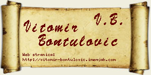 Vitomir Bontulović vizit kartica